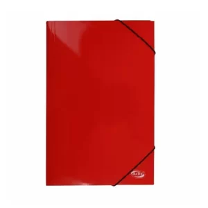 Carpeta Cartera Con Elástico Oficio Roja Buho