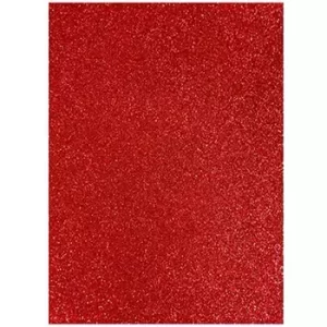 Goma Eva Glitter 40 x 60 cms Rojo
