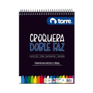Croquera Tamaño Carta Doble Faz 21,6 x 27 ,9 cms 140 grs 50 Hojas Torre