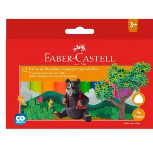 Plasticina 12 Colores Triangular Jumbo Faber Castell