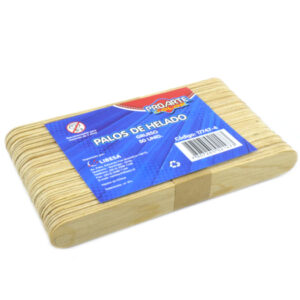 Palos De Helado Anchos Natural 50 Unidades