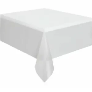 Mantel Plástico Blanco 137 x 274 cms Glam