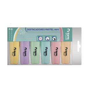 Destacadores Mini 6 Colores Pasteles Torre