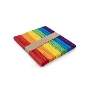 Palos De Helado Delgados Colores 50 Unidades