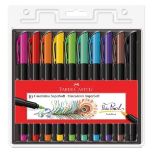 Plumones Supersoft 10 Colores Faber Castell