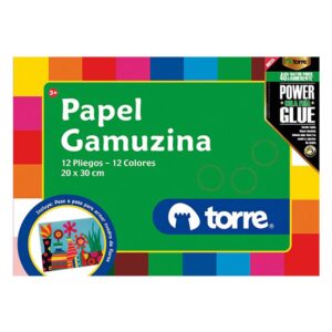 Carpeta Papel Gamuzina 12 Colores Torre