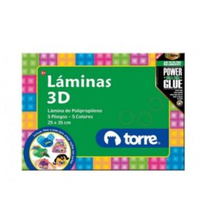 Carpeta Láminas 3D 5 Colores Torre