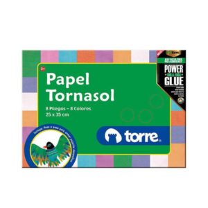 Carpeta Papel Tornasol 8 Colores Torre