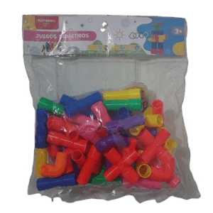 Juego Didáctico Tubos Conectores Bolsa 30 Piezas Motarro