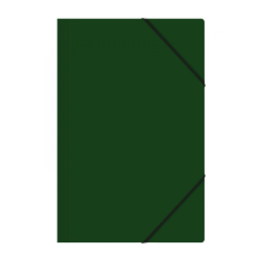 Carpeta Cartera Con Elástico Oficio Verde Búho